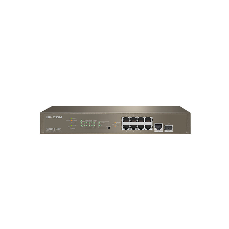 IP-COM Networks G5310P-8-150W switch di rete Gestito L3 Gigabit Ethernet (10/100/1000) Supporto Power over Ethernet (PoE) Grigio