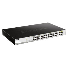 D-Link DGS-1210-28P switch di rete Gestito L2 Gigabit Ethernet (10/100/1000) Supporto Power over Ethernet (PoE) 1U Nero