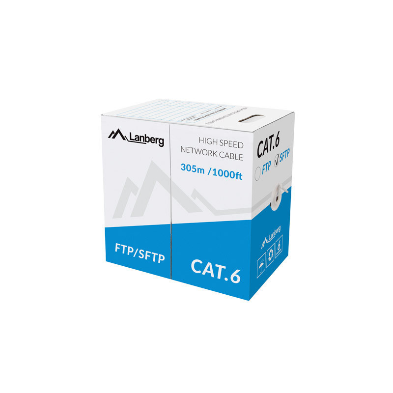 Lanberg LCS6-11CU-0305-S cavo di rete Grigio 305 m Cat6 SF/UTP (S-FTP) Lanberg LCS6-11CU-0305-S cavo di rete Grigio 305 m Cat6 SF/UTP (S-FTP)