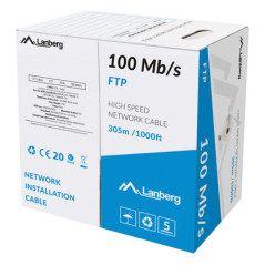 Lanberg LCF5-10CC-0305-S cavo di rete Grigio 305 m Cat5 F/UTP (FTP)
