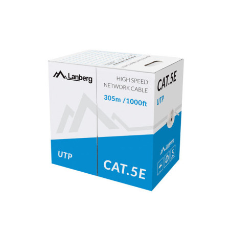 Lanberg LCU5-11CU-0305-S cavo di rete Grigio 305 m Cat5e U/UTP (UTP)