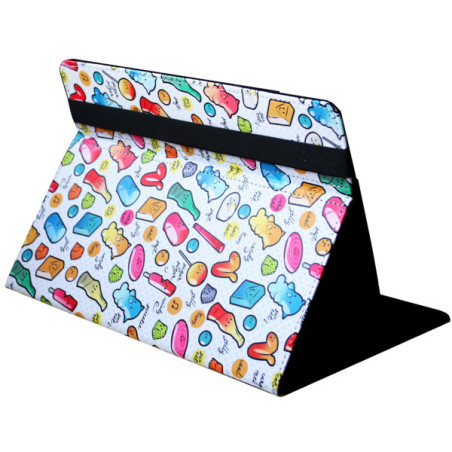 SilverHT 112000740199 custodia per tablet 27,9 cm (11") Custodia a libro Multicolore, Bianco