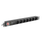 Lanberg PDU-PRO-07F-0200-BK unità di distribuzione dell'energia (PDU) 6 presa(e) AC 1U Nero Lanberg PDU-PRO-07F-0200-BK unità di distribuzione dell'energia (PDU) 6 presa(e) AC 1U Nero