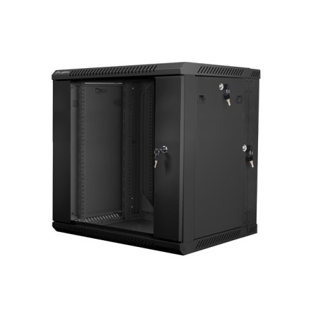 Lanberg WF02-6612-10B rack 12U Da parete Nero