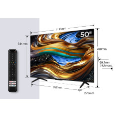 TCL P75 Serie P7 Smart TV Nanotecnologia WCG 4K 50" 50P755, Dolby - Atmos, Google TV