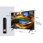 TCL P75 Serie P7 Smart TV Nanotecnologia WCG 4K 50" 50P755, Dolby - Atmos, Google TV