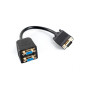 Lanberg AD-0020-BK cavo VGA 0,2 m VGA (D-Sub) 2 x VGA (D-Sub) Nero