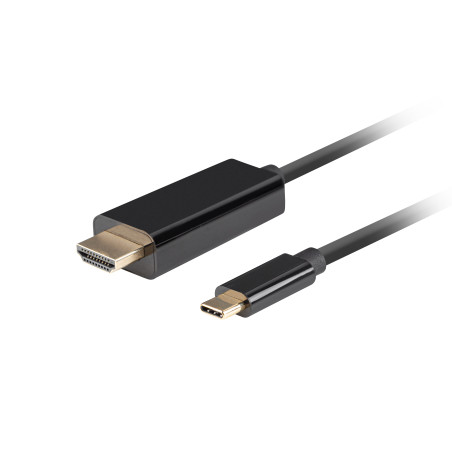 Lanberg CA-CMHD-10CU-0010-BK cavo e adattatore video 1 m USB tipo-C HDMI Nero