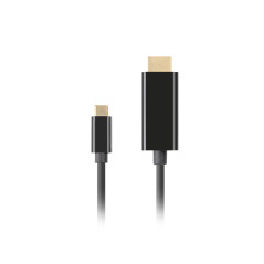 Lanberg CA-CMHD-10CU-0010-BK cavo e adattatore video 1 m USB tipo-C HDMI Nero