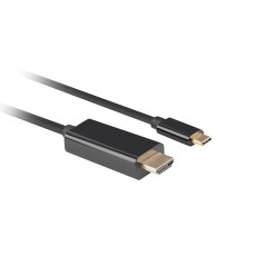 Lanberg CA-CMHD-10CU-0010-BK cavo e adattatore video 1 m USB tipo-C HDMI Nero
