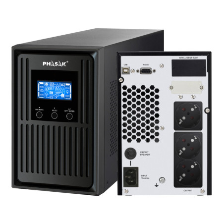 Phasak PH 8010 gruppo di continuità (UPS) Doppia conversione (online) 1,06 kVA 900 W 3 presa(e) AC