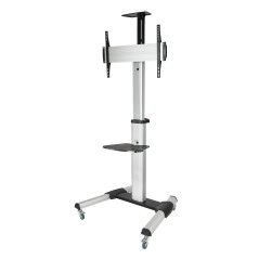 TooQ FS1870M-B Supporto per display espositivi 94 cm (37") Nero, Argento