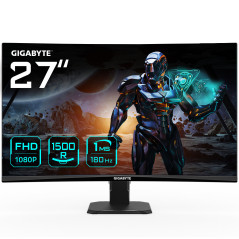 GIGABYTE GS27FC 27" Monitor da Gioco Curvo FHD - 1920 x 1080, 1500R, 180Hz, 1 ms, 250 cd m², FreeSync Premium, HDR Ready, HDMI