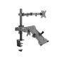 Equip Staffa di montaggio da scrivania per computer portatile con doppio braccio articolato da 13“-32”.