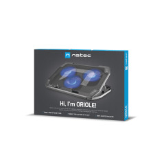 NATEC Oriole base di raffreddamento per laptop 43,9 cm (17.3") 1280 Giri/min Nero