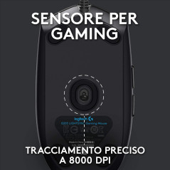Logitech G 910-005796 mouse Gaming USB tipo A 8000 DPI