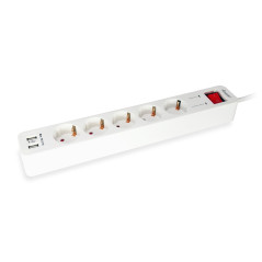 Equip 245554 prolunghe e multiple 1,8 m 5 presa(e) AC Interno Bianco