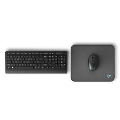 Energy Sistem Office Wireless Set 3 Silent tastiera Mouse incluso Ufficio RF Wireless QWERTY Spagnolo Nero
