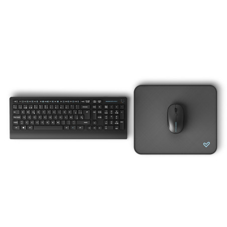 Energy Sistem Office Wireless Set 3 Silent tastiera Mouse incluso Ufficio RF Wireless QWERTY Spagnolo Nero