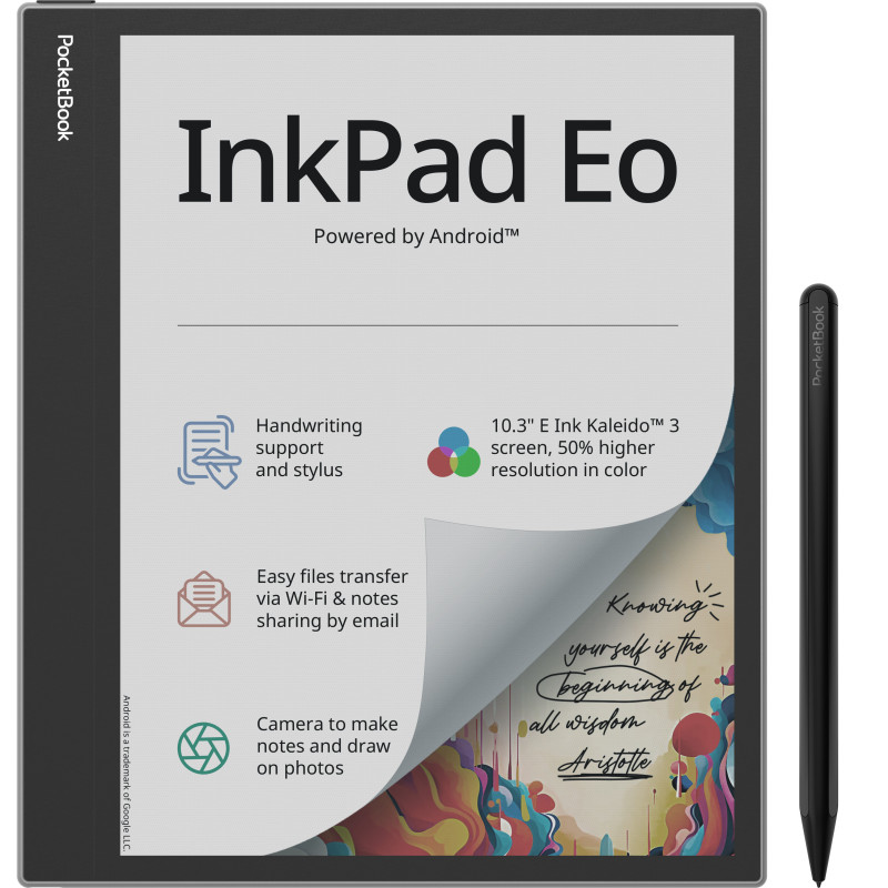 PocketBook InkPad Eo - Mist Grey lettore e-book Touch screen 64 GB Wi-Fi Nero, Grigio PocketBook InkPad Eo - Mist Grey lettore e-book Touch screen 64 GB Wi-Fi Nero, Grigio