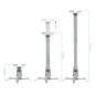 TooQ PJ2012T-S supporto per proiettore Soffitto Argento TooQ PJ2012T-S supporto per proiettore Soffitto Argento