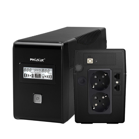 Phasak Esential gruppo di continuità (UPS) A linea interattiva 0,85 kVA 480 W 2 presa(e) AC