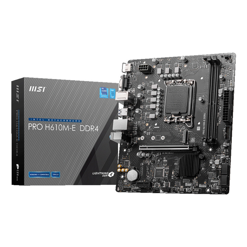 MSI PRO H610M-E DDR4 scheda madre Intel H610 LGA 1700 micro ATX MSI PRO H610M-E DDR4 scheda madre Intel H610 LGA 1700 micro ATX