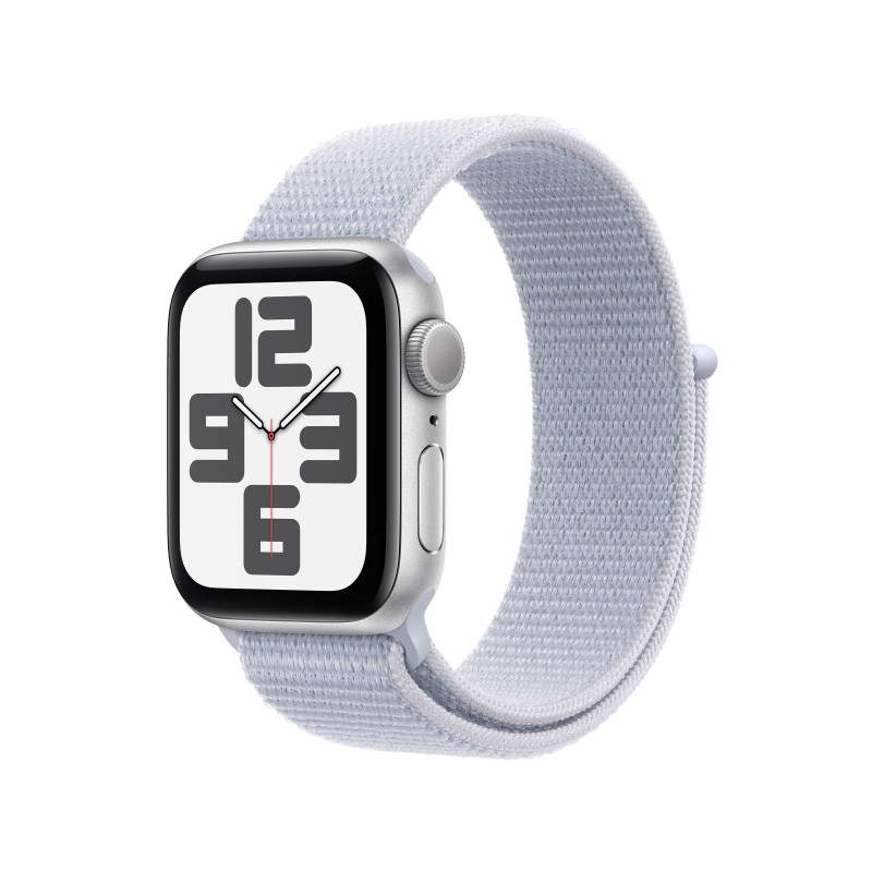 Apple Watch SE GPS 40mm Cassa in Alluminio Color Argento con Blu tempesta Sport Loop Apple Watch SE GPS 40mm Cassa in Alluminio Color Argento con Blu tempesta Sport Loop