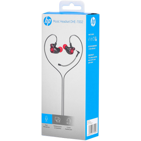 HP DHE-7002 Auricolare Cablato In-ear Musica e Chiamate Nero