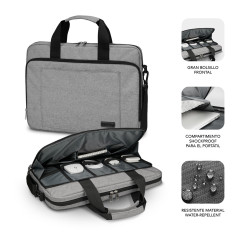 SUBBLIM SUB-LB-4APLB01 borsa per laptop 35,6 cm (14") Borsa con caricamento dall'alto Grigio
