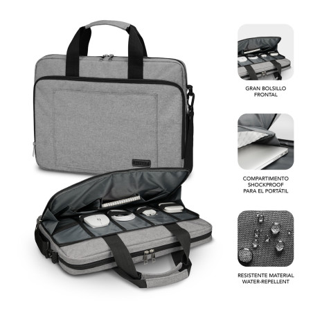 SUBBLIM SUB-LB-4APLB01 borsa per laptop 35,6 cm (14") Borsa con caricamento dall'alto Grigio