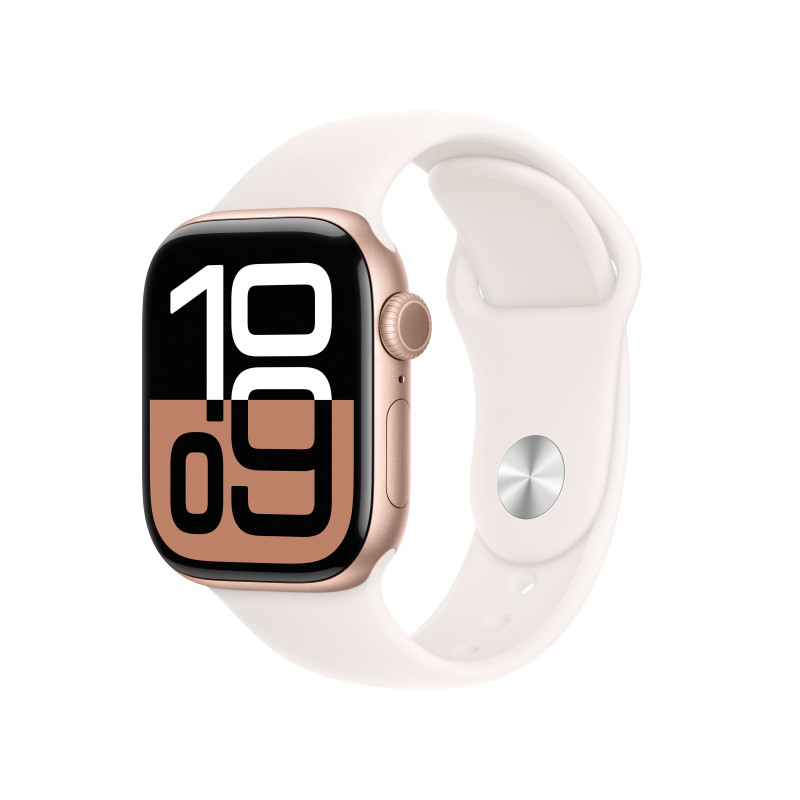Apple Watch Series 10 Serie 10 GPS 42mm Cassa in Alluminio color Oro Rosa con Light Blush Sport Band - S/M Apple Watch Series 10 Serie 10 GPS 42mm Cassa in Alluminio color Oro Rosa con Light Blush Sport Band - S/M