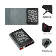 SUBBLIM SUB-CUE-1EC002 custodia per e-book reader 15,2 cm (6") Custodia a libro Nero, Rosso, Bianco
