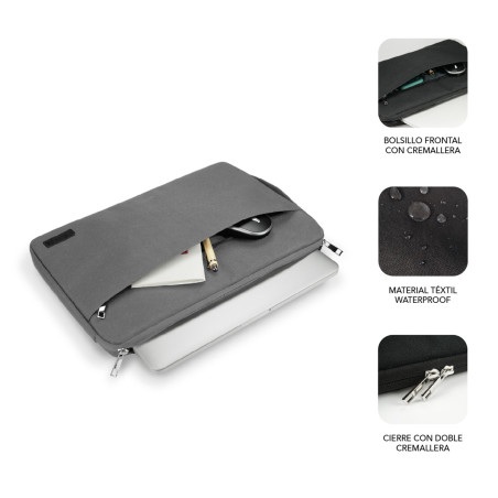 SUBBLIM SUB-LS-0PS0102 borsa per laptop 39,6 cm (15.6") Custodia a tasca Grigio