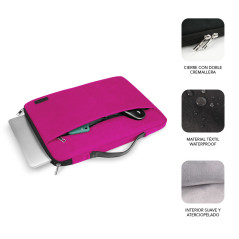 SUBBLIM SUB-LS-0TS0101 borsa per laptop 39,6 cm (15.6") Custodia a tasca Rosa