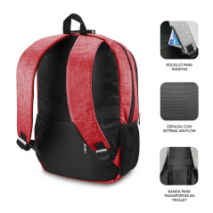 SUBBLIM SUB-BP-1UL0002 zaino Rosso Oxford