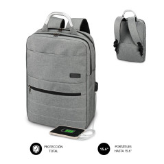 SUBBLIM MOCHILA ELITE AIR PADDING 15.6'' GREY zaino Zaino casual Grigio Poliestere