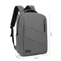 SUBBLIM City Backpack 39,6 cm (15.6") Zaino Grigio