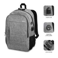 SUBBLIM SUB-BP-1UL0001 zaino Grigio Oxford