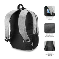 SUBBLIM SUB-BP-1UL0001 zaino Grigio Oxford