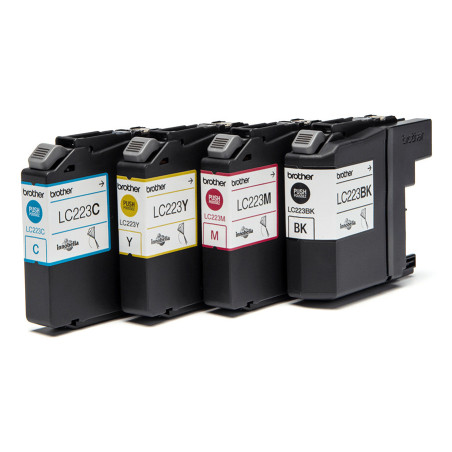 Pack cartuchos tinta brother lc223valbp negro cian magenta amarillo 550 paginas