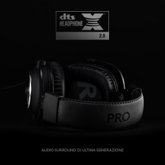 Logitech G PRO x Cuffia Gaming Cablata con Microfono Blue VO!CE, DTS Headphone:X 7.1 e Driver PRO-G da 50 mm, 7.1 Surround