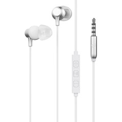 Energy Sistem Metallized Auricolare Cablato In-ear Musica e Chiamate Argento, Bianco