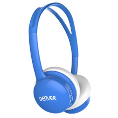 Denver BTH-150BLUE cuffia e auricolare Cuffie Con cavo e senza cavo A Padiglione MUSICA Micro USB Bluetooth Blu
