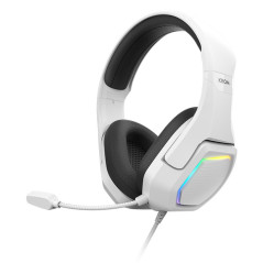 Krom Kopa 7.1 Auricolare Cablato A Padiglione Gaming Nero, Bianco