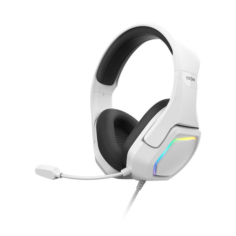 Krom Kopa 7.1 Auricolare Cablato A Padiglione Gaming Nero, Bianco Krom Kopa 7.1 Auricolare Cablato A Padiglione Gaming Nero, Bianco