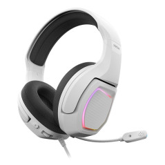 Krom Kopa 7.1 Auricolare Cablato A Padiglione Gaming Nero, Bianco