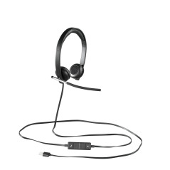 Logitech 981-000519 cuffia e auricolare Cablato A Padiglione Ufficio USB tipo A Nero, Argento
