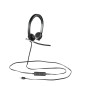 Logitech 981-000519 cuffia e auricolare Cablato A Padiglione Ufficio USB tipo A Nero, Argento