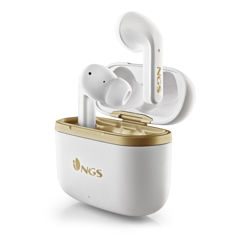 NGS ARTICA TROPHY Cuffie Wireless In-ear Musica e Chiamate USB tipo-C Bluetooth Oro, Bianco NGS ARTICA TROPHY Cuffie Wireless In-ear Musica e Chiamate USB tipo-C Bluetooth Oro, Bianco